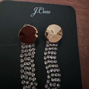 J. Crew Gold and Silver Crystal Earrings